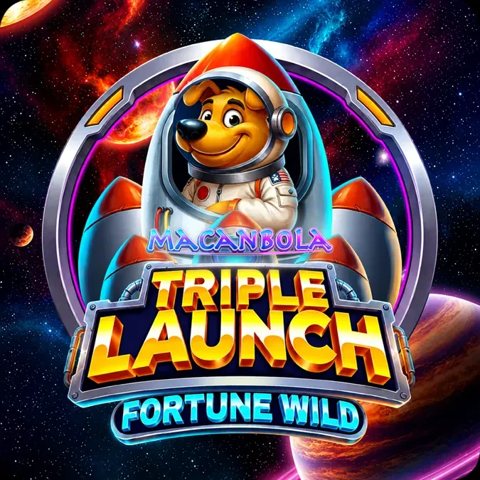 Tampilan antarmuka slot Triple Launch Fortune Wild dengan tema luar angkasa